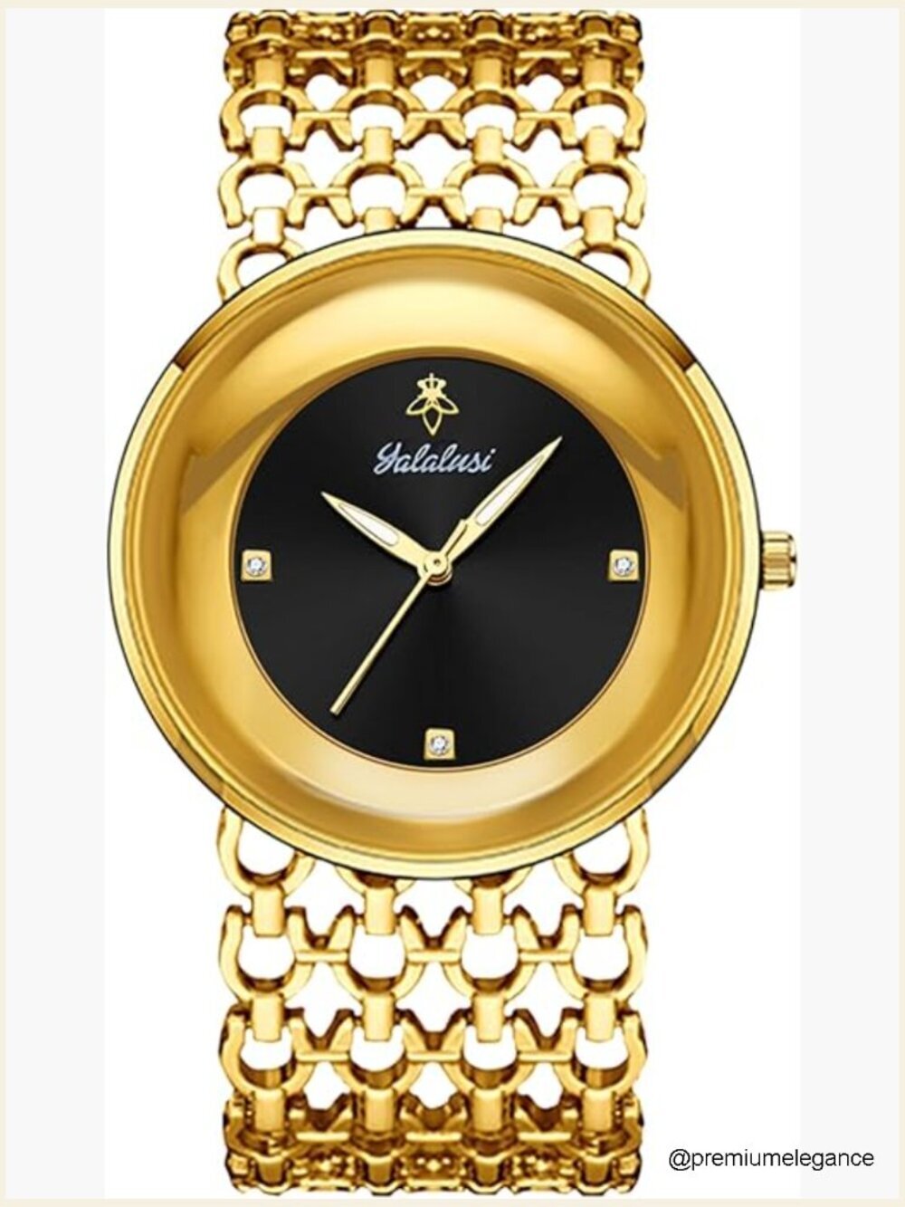 Women's Luxury Quartz Watch with Mesh Link Bracelet Elegant Crystal Accents